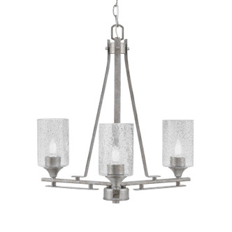 Toltec Lighting - 323-AS-3002 - Three Light Chandelier - Uptowne - Aged Silver
