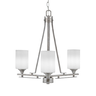 Toltec Lighting - 323-AS-310 - Three Light Chandelier - Uptowne - Aged Silver