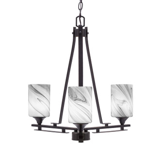 Toltec Lighting - 323-DG-3009 - Three Light Chandelier - Uptowne - Dark Granite