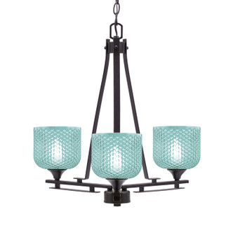 Toltec Lighting - 323-DG-4615 - Three Light Chandelier - Uptowne - Dark Granite