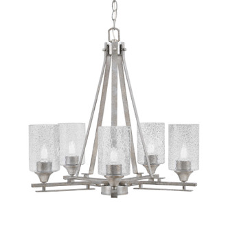 Toltec Lighting - 325-AS-3002 - Five Light Chandelier - Uptowne - Aged Silver