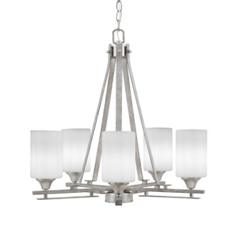 Toltec Lighting - 325-AS-310 - Five Light Chandelier - Uptowne - Aged Silver