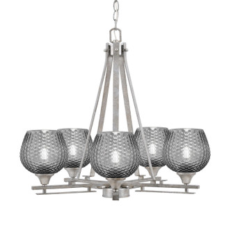 Toltec Lighting - 325-AS-4602 - Five Light Chandelier - Uptowne - Aged Silver