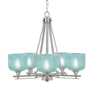 Toltec Lighting - 325-AS-4615 - Five Light Chandelier - Uptowne - Aged Silver