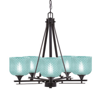 Toltec Lighting - 325-DG-4615 - Five Light Chandelier - Uptowne - Dark Granite