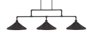 Toltec Lighting - 333-DG-422 - Three Light Bar - Vintage - Dark Granite