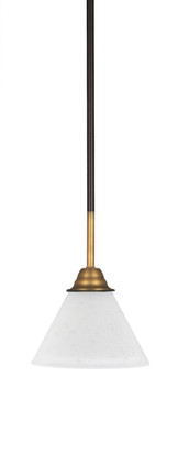 Toltec Lighting - 3401-MBBR-312 - One Light Mini Pendant - Paramount - Matte Black & Brass