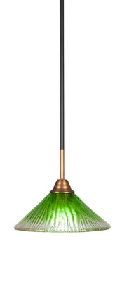 Toltec Lighting - 3401-MBBR-437 - One Light Mini Pendant - Paramount - Matte Black & Brass