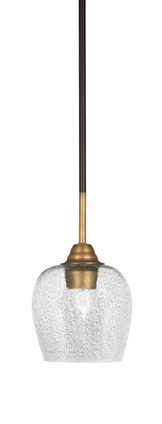 Toltec Lighting - 3401-MBBR-4812 - One Light Mini Pendant - Paramount - Matte Black & Brass