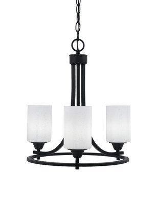 Toltec Lighting - 3403-MB-310 - Three Light Chandelier - Paramount - Matte Black