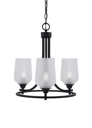 Toltec Lighting - 3403-MB-4250 - Three Light Chandelier - Paramount - Matte Black