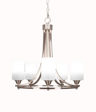 Toltec Lighting - 3405-BN-3001 - Five Light Chandelier - Paramount - Brushed Nickel