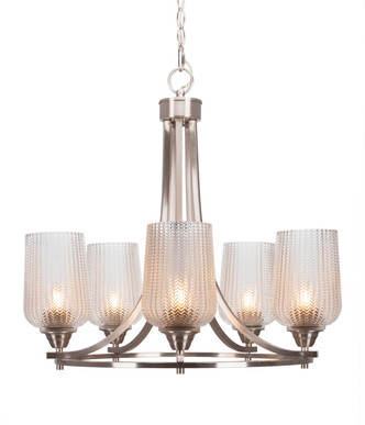 Toltec Lighting - 3405-BN-4250 - Five Light Chandelier - Paramount - Brushed Nickel