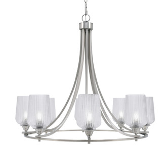 Toltec Lighting - 3408-BN-4250 - Eight Light Chandelier - Paramount - Brushed Nickel