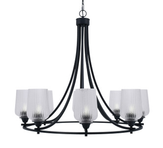 Toltec Lighting - 3408-MB-4250 - Eight Light Chandelier - Paramount - Matte Black