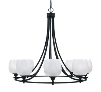 Toltec Lighting - 3408-MB-4811 - Eight Light Chandelier - Paramount - Matte Black