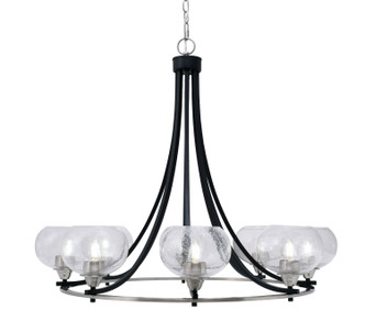 Toltec Lighting - 3408-MBBN-202 - Eight Light Chandelier - Paramount - Matte Black & Brushed Nickel