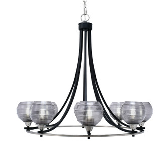 Toltec Lighting - 3408-MBBN-5112 - Eight Light Chandelier - Paramount - Matte Black & Brushed Nickel