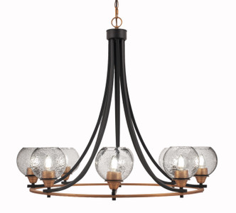 Toltec Lighting - 3408-MBBR-4102 - Eight Light Chandelier - Paramount - Matte Black & Brass