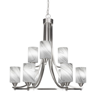 Toltec Lighting - 3409-BN-3009 - Nine Light Chandelier - Paramount - Brushed Nickel