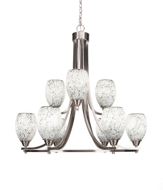 Toltec Lighting - 3409-BN-4165 - Nine Light Chandelier - Paramount - Brushed Nickel
