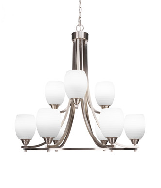Toltec Lighting - 3409-BN-615 - Nine Light Chandelier - Paramount - Brushed Nickel