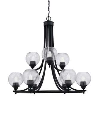Toltec Lighting - 3409-MB-4102 - Nine Light Chandelier - Paramount - Matte Black