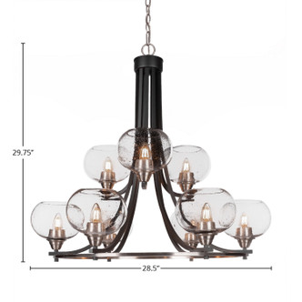 Paramount Nine Light Chandelier (3409-MBBN-202)
