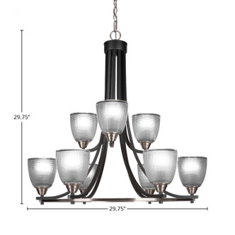 Paramount Nine Light Chandelier (3409-MBBN-500)