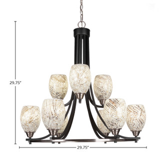 Paramount Nine Light Chandelier (3409-MBBN-5054)