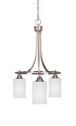 Toltec Lighting - 3413-BN-4061 - Three Light Chandelier - Paramount - Brushed Nickel