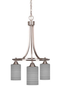 Toltec Lighting - 3413-BN-4062 - Three Light Chandelier - Paramount - Brushed Nickel