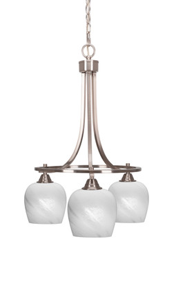 Toltec Lighting - 3413-BN-4811 - Three Light Chandelier - Paramount - Brushed Nickel
