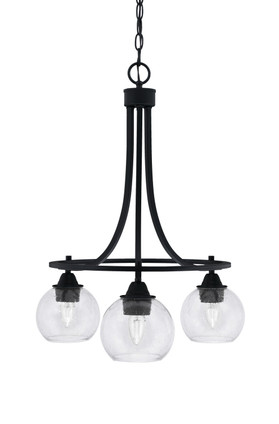 Toltec Lighting - 3413-MB-4100 - Three Light Chandelier - Paramount - Matte Black