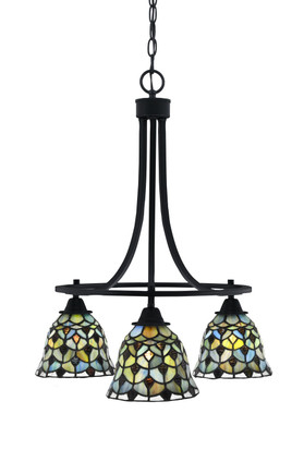 Toltec Lighting - 3413-MB-9365 - Three Light Chandelier - Paramount - Matte Black