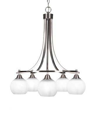 Toltec Lighting - 3415-BN-4101 - Five Light Chandelier - Paramount - Brushed Nickel