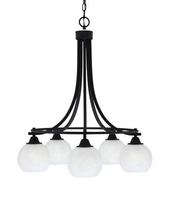 Toltec Lighting - 3415-MB-4101 - Five Light Chandelier - Paramount - Matte Black