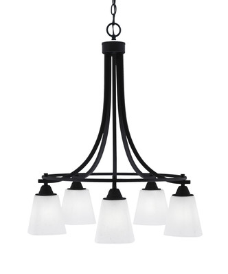 Toltec Lighting - 3415-MB-460 - Five Light Chandelier - Paramount - Matte Black