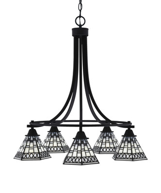 Toltec Lighting - 3415-MB-9105 - Five Light Chandelier - Paramount - Matte Black