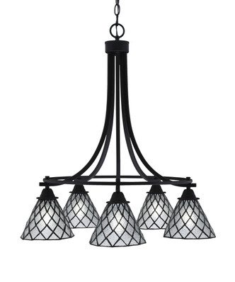 Toltec Lighting - 3415-MB-9185 - Five Light Chandelier - Paramount - Matte Black