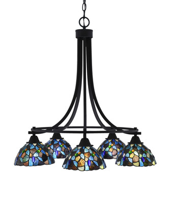 Toltec Lighting - 3415-MB-9955 - Five Light Chandelier - Paramount - Matte Black