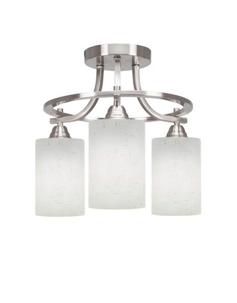Toltec Lighting - 3417-BN-310 - Three Light Semi-Flush Mount - Paramount - Brushed Nickel