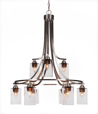 Toltec Lighting - 3419-BN-300 - Nine Light Chandelier - Paramount - Brushed Nickel