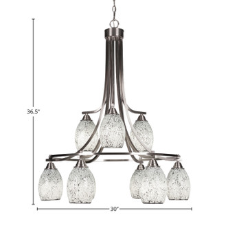 Paramount Nine Light Chandelier (3419-BN-4165)