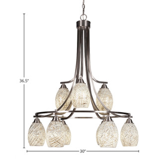 Paramount Nine Light Chandelier (3419-BN-5054)