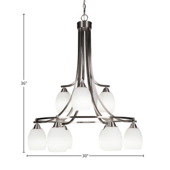 Paramount Nine Light Chandelier (3419-BN-615)
