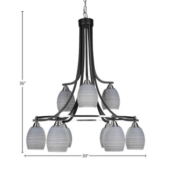 Paramount Nine Light Chandelier (3419-MBBN-4022)
