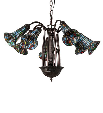 Stained Glass Pond Lily Seven Light Chandelier (236531) Stained Glass Pond Lily Seven Light Chandelier (236531)
