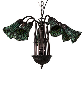 Stained Glass Pond Lily Seven Light Chandelier (236537) Stained Glass Pond Lily Seven Light Chandelier (236537)