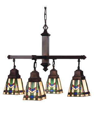 Meyda Tiffany - 24267 - Four Light Chandelier - Prairie Wheat - Rust